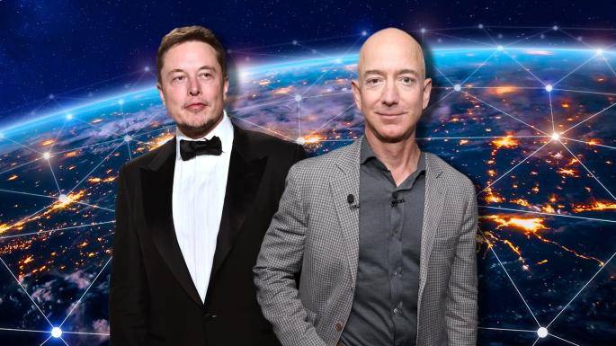 جف بزوس (Jeff Bezos) و ایلان ماسک (Elon Musk) 